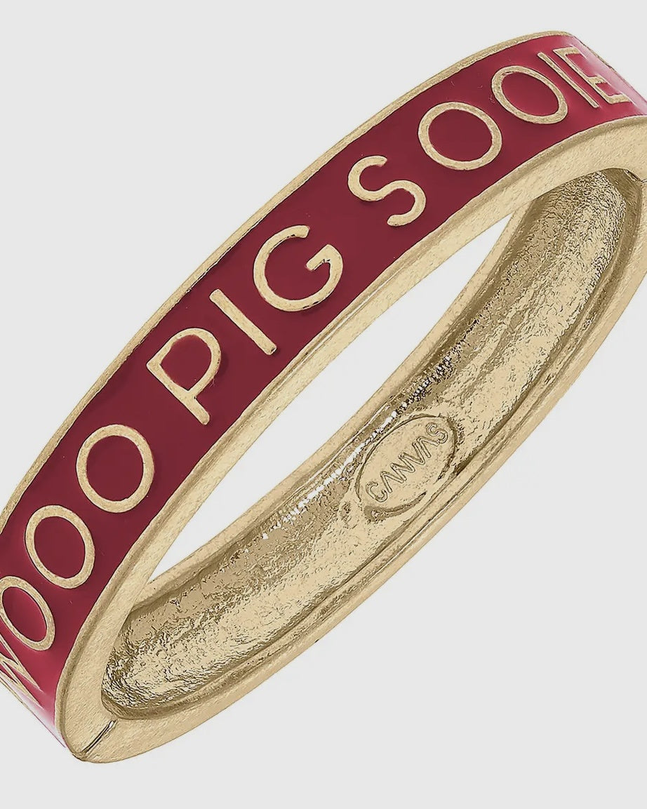 Razorback Enamel Hinge Bangle Bracelet