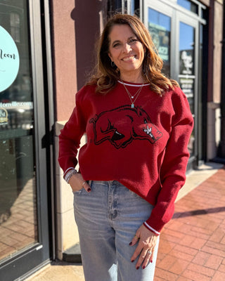 Razorback Wicks Sweater - Blue Moon Bentonville