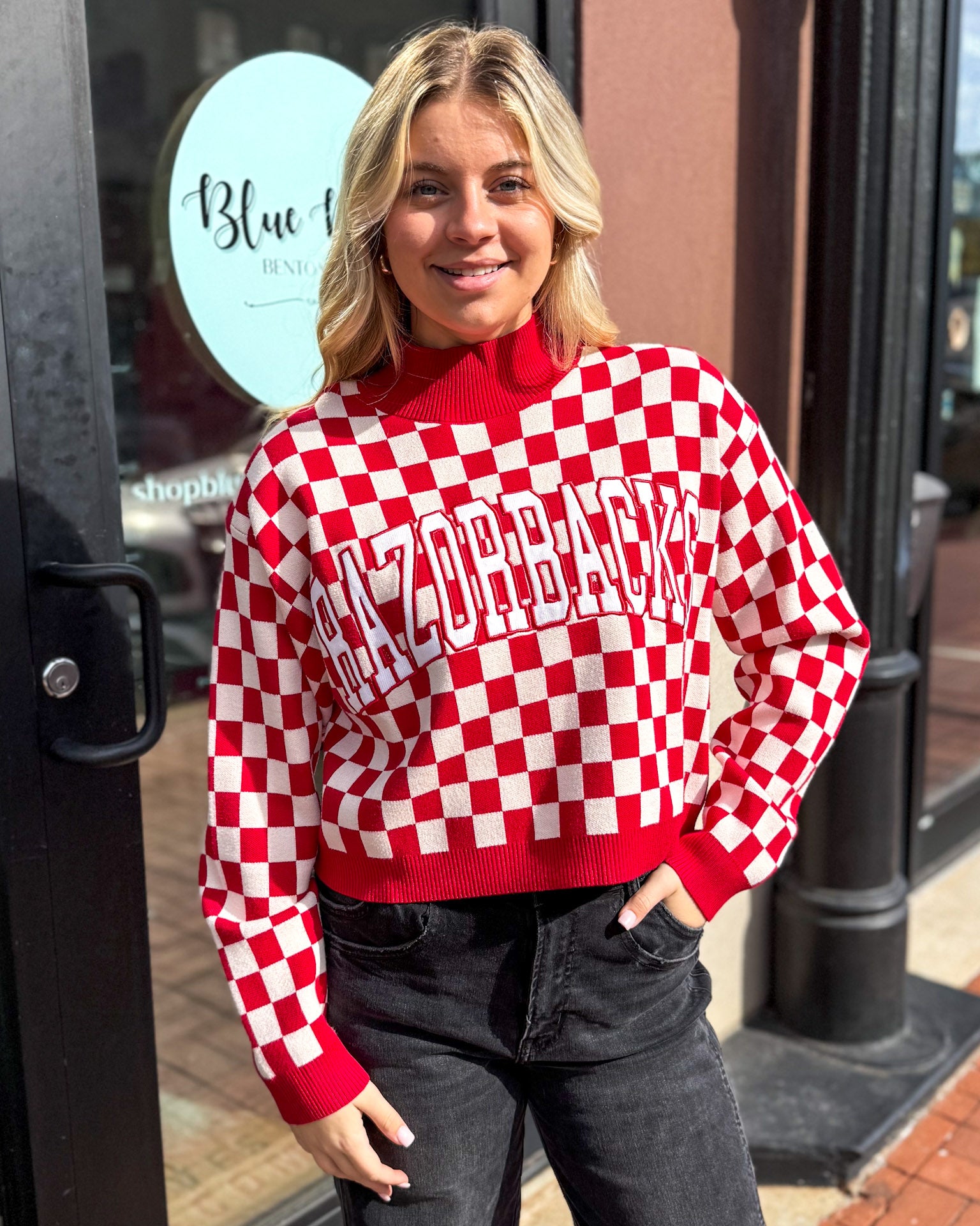 Razorbacks Checkerboard Sweater