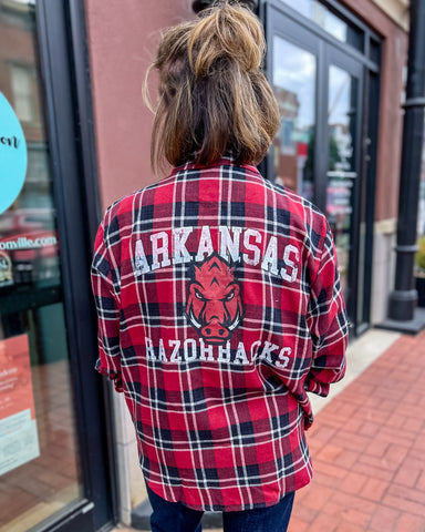 Razorback Plaid Flannel Shirt