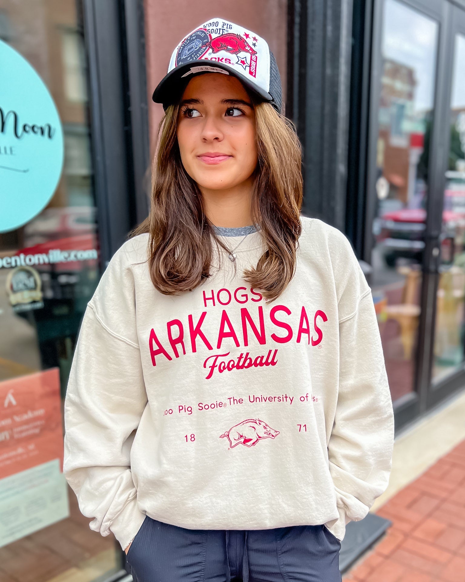 Razorback Shit Off Thrifted Sweatshirt