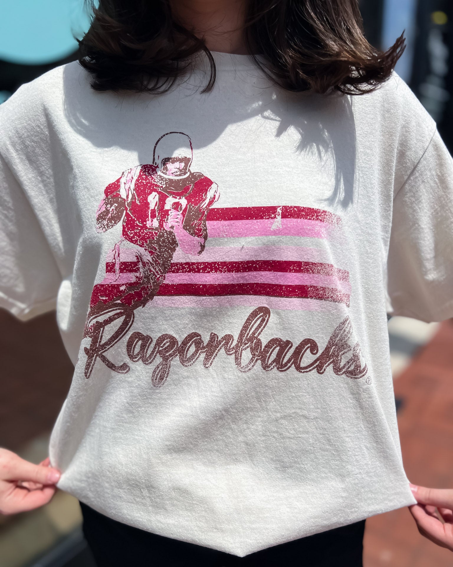 Razorbacks Mono QB Off-White T-shirt