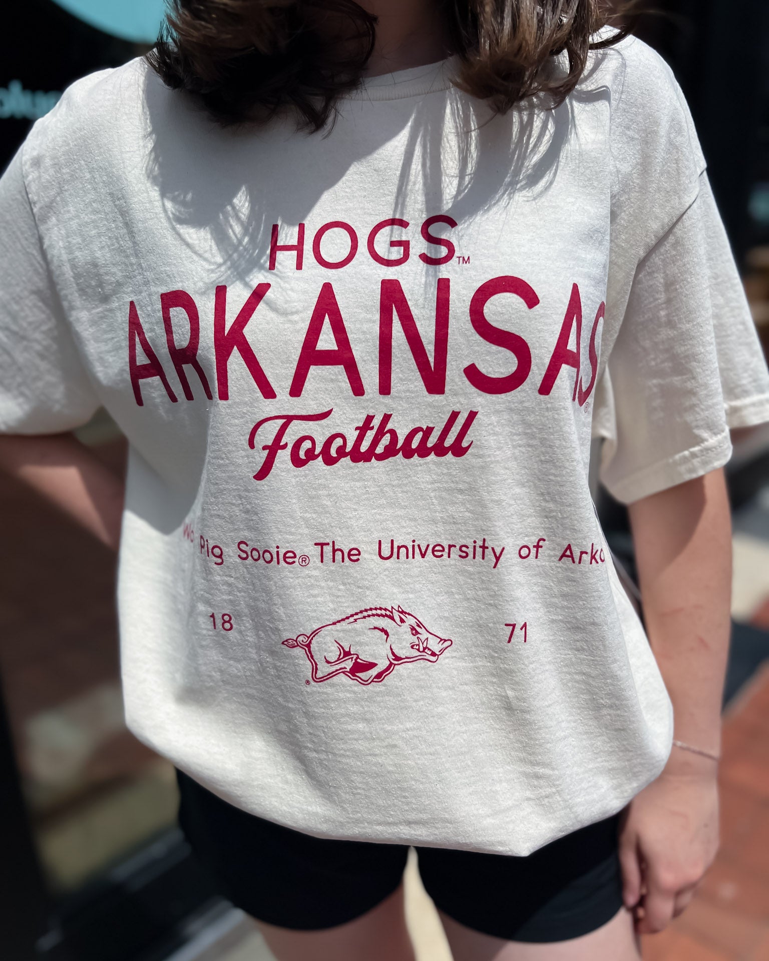 Razorbacks Shot Off Off-White T-shirt