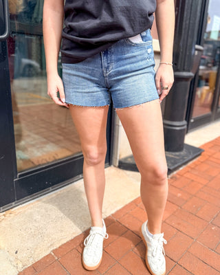 Rebecca Denim HR Shorts - Shopbluemoonbentonville