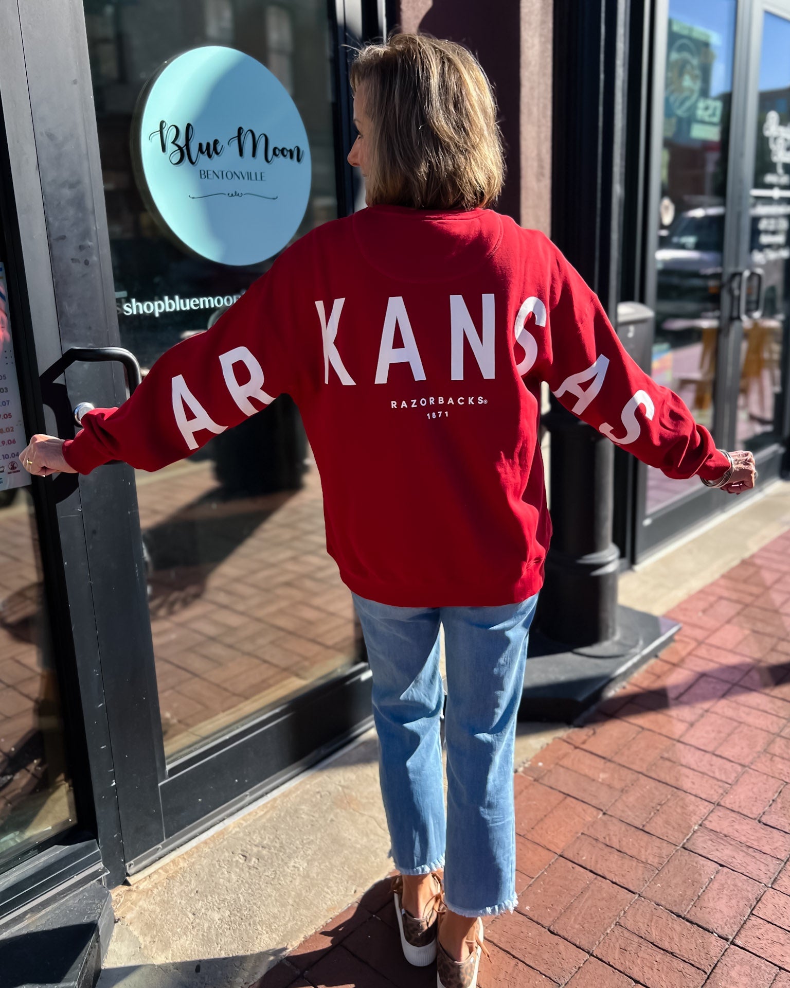 Red Arkansas Barkly Sweatshirt