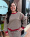Red/Brown Striped Jersey Pullover