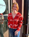 Red Floral Cardigan