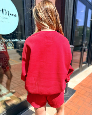 Red Hogs Waffle Lounge Top - Blue Moon Bentonville