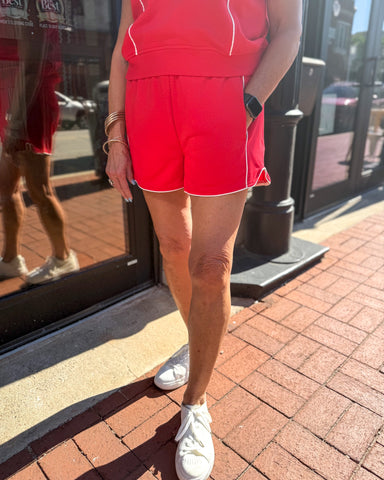 Red Jersey Shorts