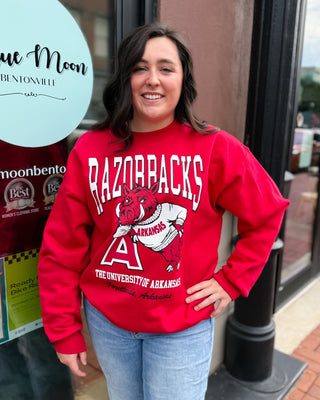 Red Leaning Hog Vault Sweatshirt - Shopbluemoonbentonville