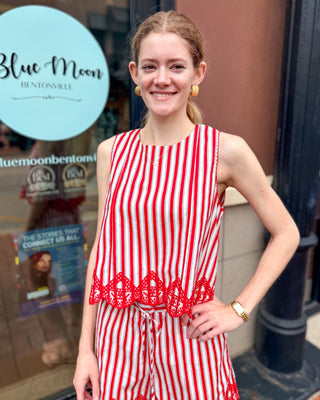 Americana Charm Embroidered Tank