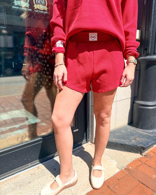 Red Waffle Lounge Shorts - Blue Moon Bentonville
