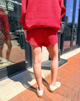 Red Waffle Lounge Shorts - Blue Moon Bentonville
