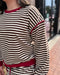 Red/Brown Striped Jersey Pullover