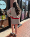 Red/Brown Striped Jersey Pullover