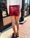 Garnet Faux Leather Shorts