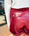 Garnet Faux Leather Shorts