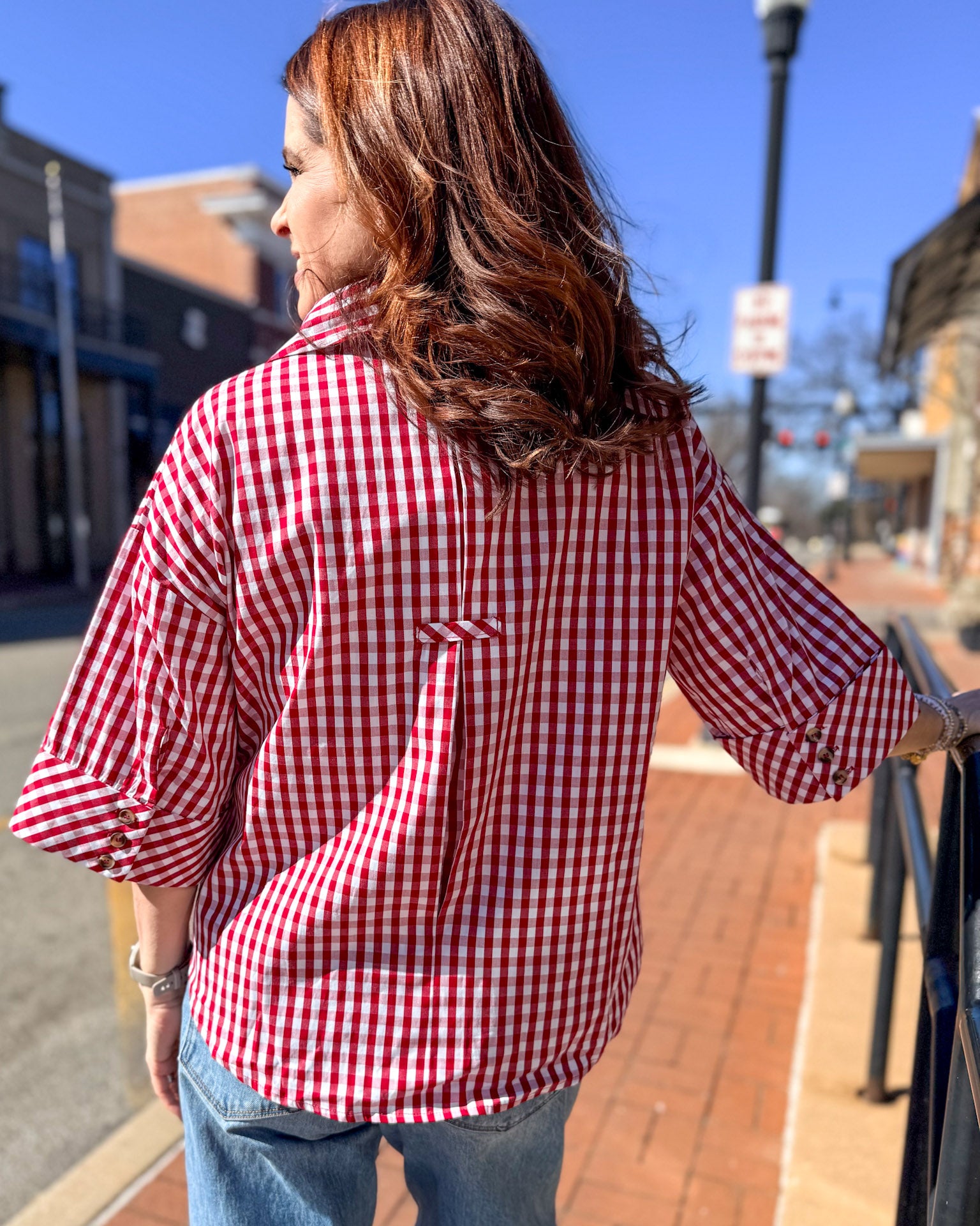 Red Gingham Top