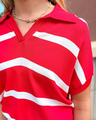 Red Striped Sweater