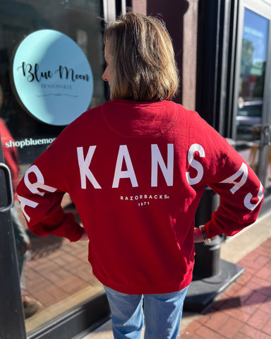 Red Arkansas Barkly Sweatshirt