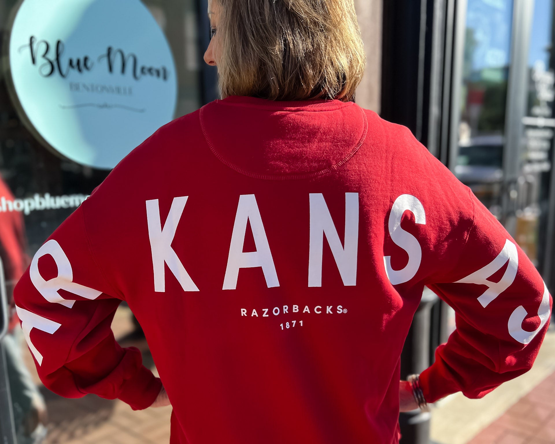 Red Arkansas Barkly Sweatshirt