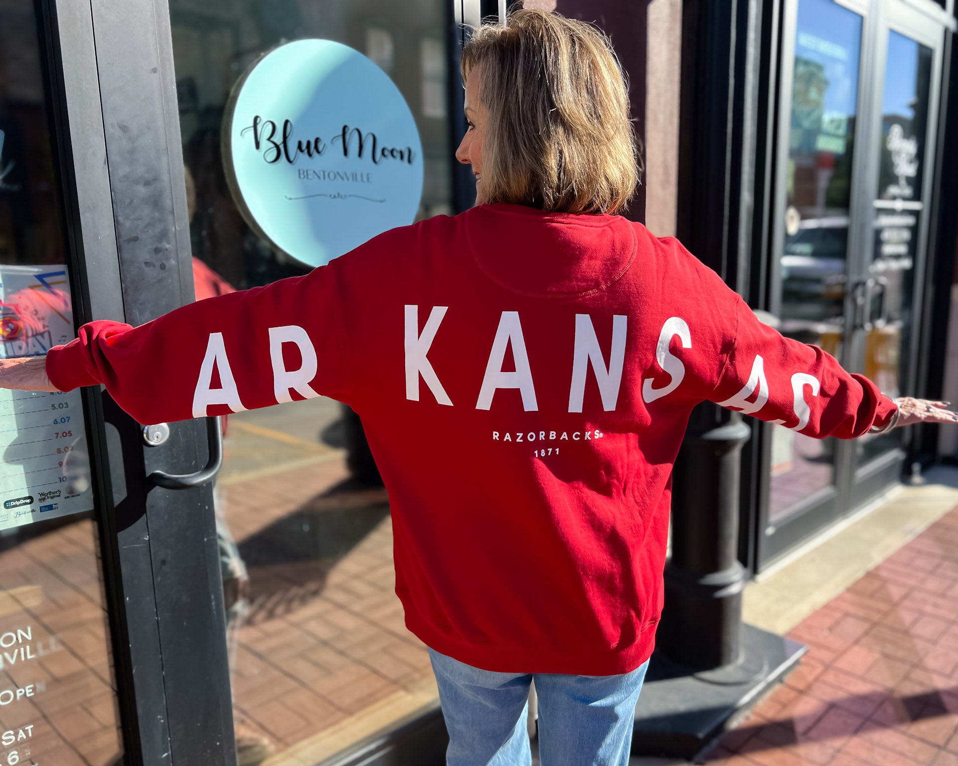 Red Arkansas Barkly Sweatshirt