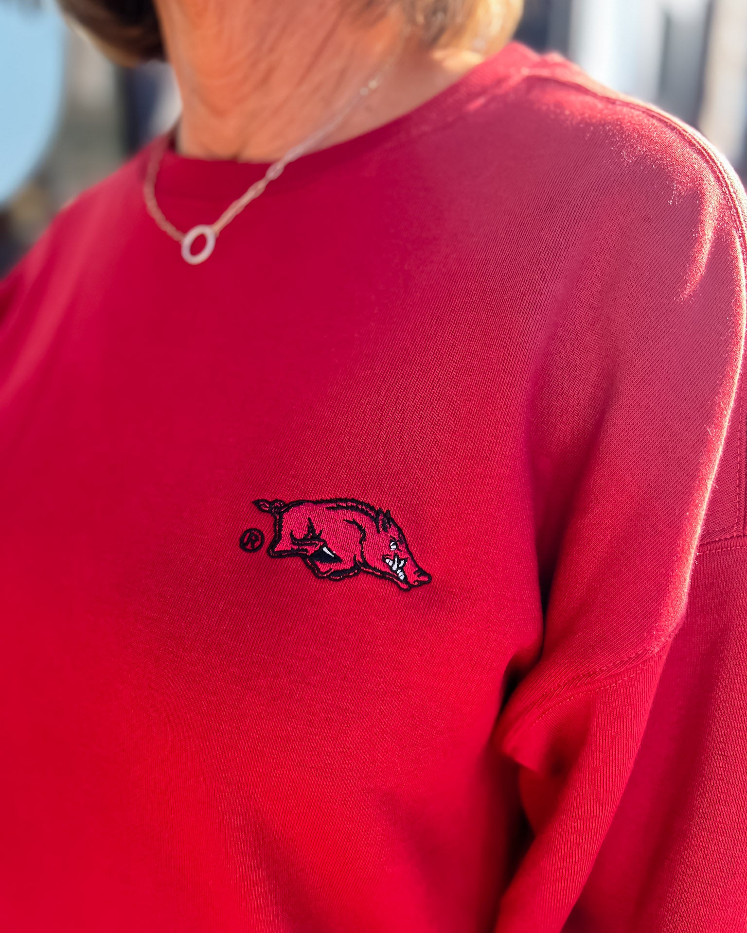 Red Arkansas Barkly Sweatshirt