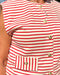 Red Striped Sleeveless Top 