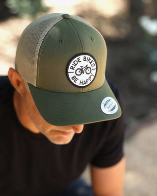 Ride Bikes Be Happy Embroidered Iron - On Patch - Shopbluemoonbentonville