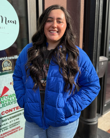 Royal Blue Puffer Coat