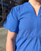 Royal Blue Mini Dress w/Scallop Hem 