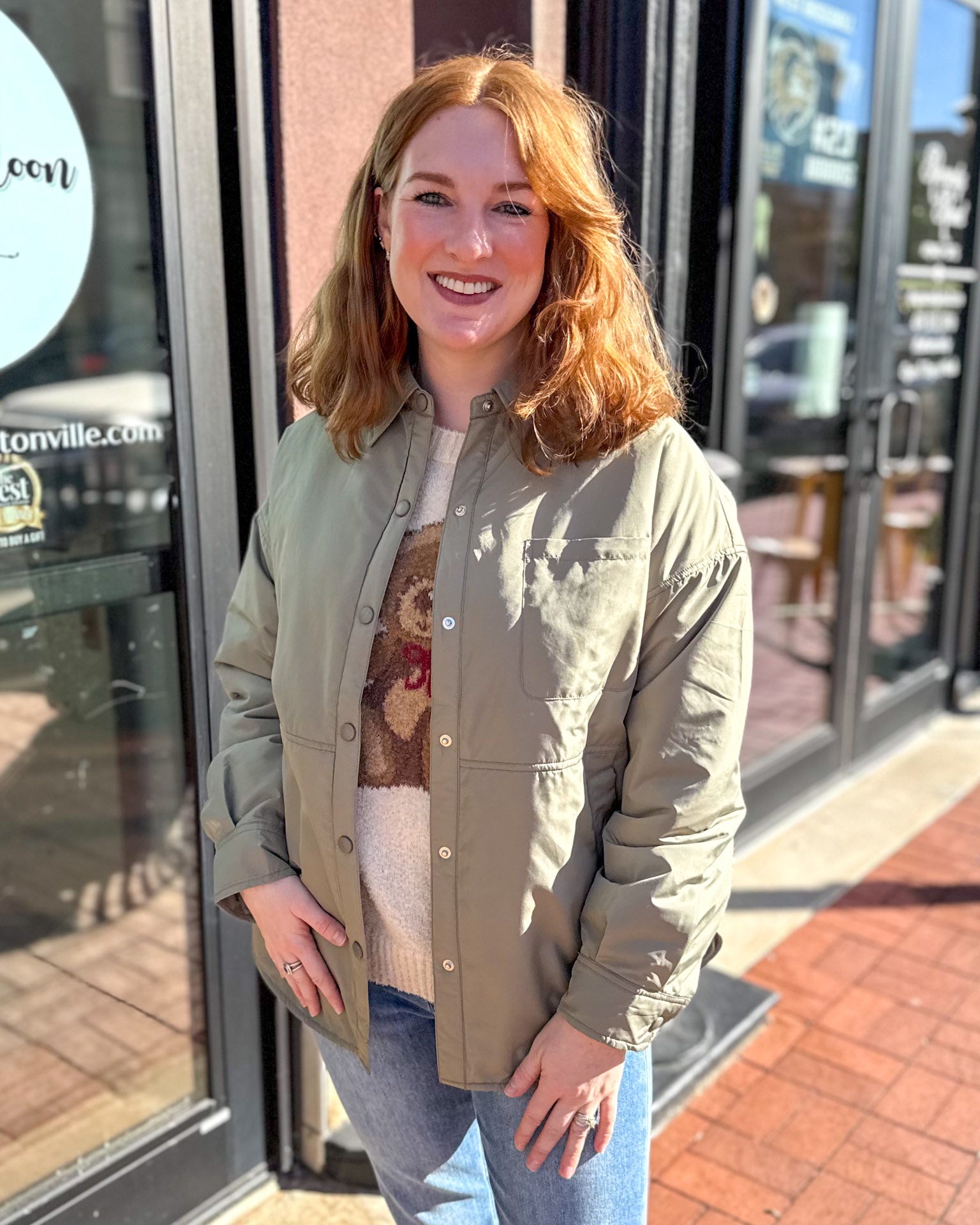 Sage Button Down Casual Jacket