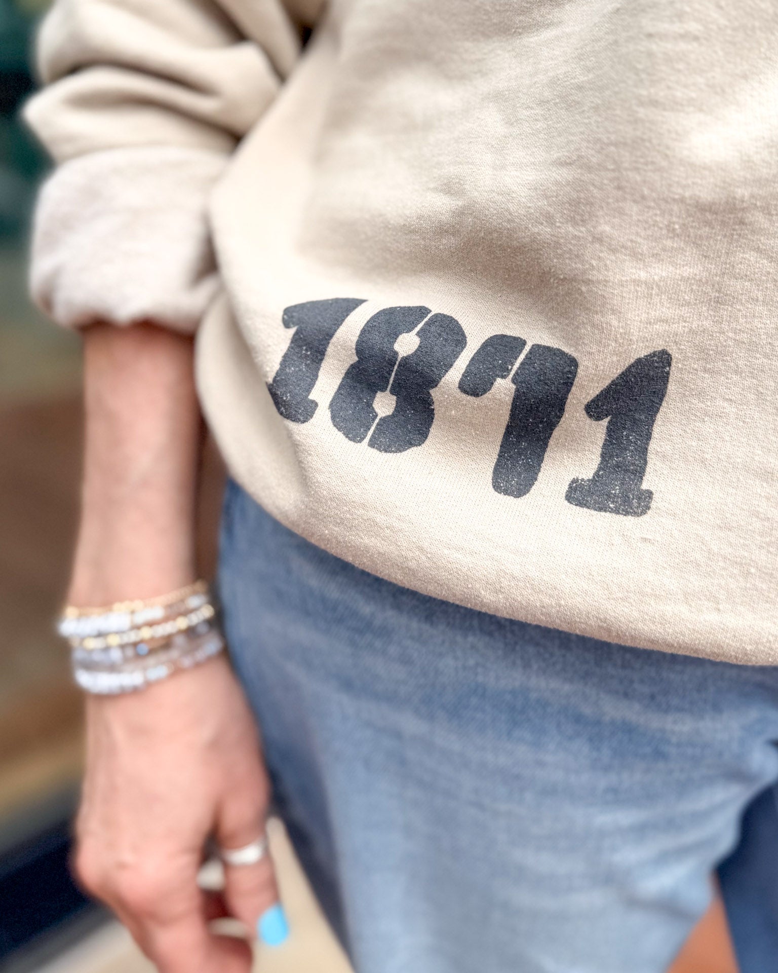 Sand Razorback Baseball Sweatshirt