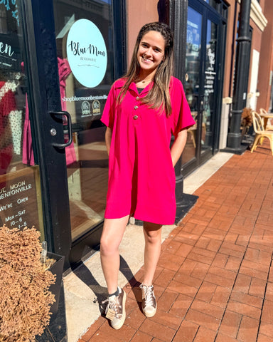 Scarlet Collared Shift Dress