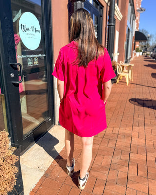 Scarlet Collared Shift Dress - Shopbluemoonbentonville