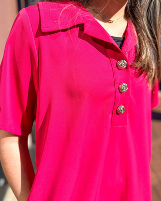 Scarlet Collared Shift Dress - Shopbluemoonbentonville