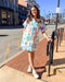Seaside Patchwork Button-Up Dress