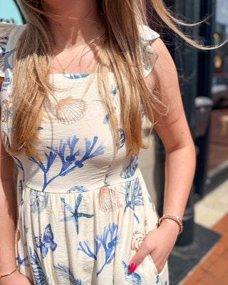 Seaside Shell Midi Dress - Shopbluemoonbentonville