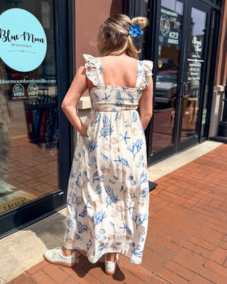 Seaside Shell Midi Dress - Shopbluemoonbentonville