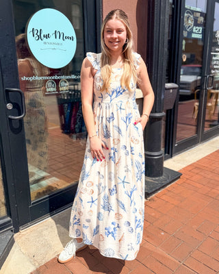 Seaside Shell Midi Dress - Shopbluemoonbentonville