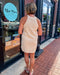 Taupe Halter-Neck Mini Dress