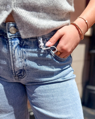 Vervet Olivia Raw Hem Wide Leg Jeans - Shopbluemoonbentonville