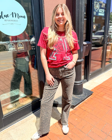 Vintage Arkansas Razorbacks “Through the A” Gameday T-Shirt by Southern Trend - Shopbluemoonbentonville