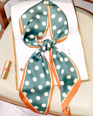 Vintage Polka Dot Striped Scarf - Blue Moon Bentonville