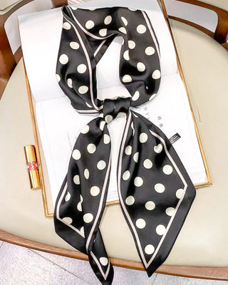 Vintage Polka Dot Striped Scarf - Blue Moon Bentonville