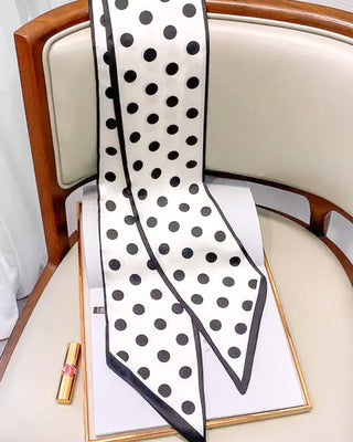 Vintage Polka Dot Striped Scarf - Blue Moon Bentonville