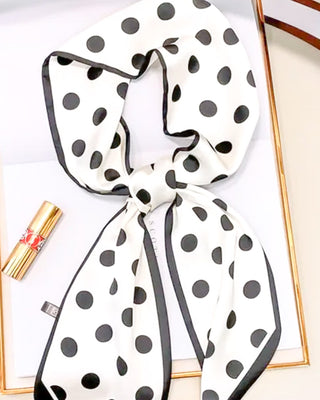 Vintage Polka Dot Striped Scarf - Blue Moon Bentonville