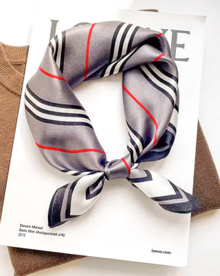 Vintage Square Striped Scarf - Blue Moon Bentonville