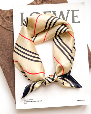 Vintage Square Striped Scarf - Blue Moon Bentonville