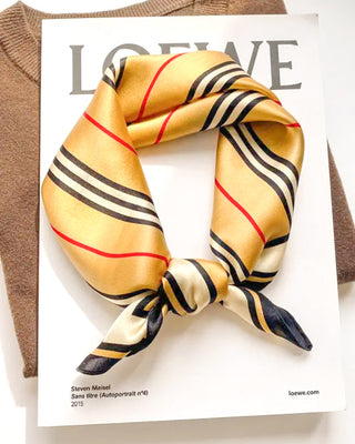 Vintage Square Striped Scarf - Blue Moon Bentonville